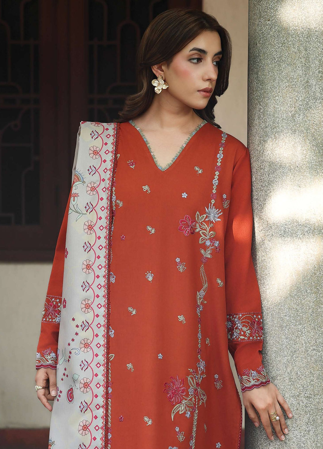 The Heirloom by Seran Unstitched Embroidered Marina 3 Piece Suit SN26UTH Aurilia D-03 - Casual Collection