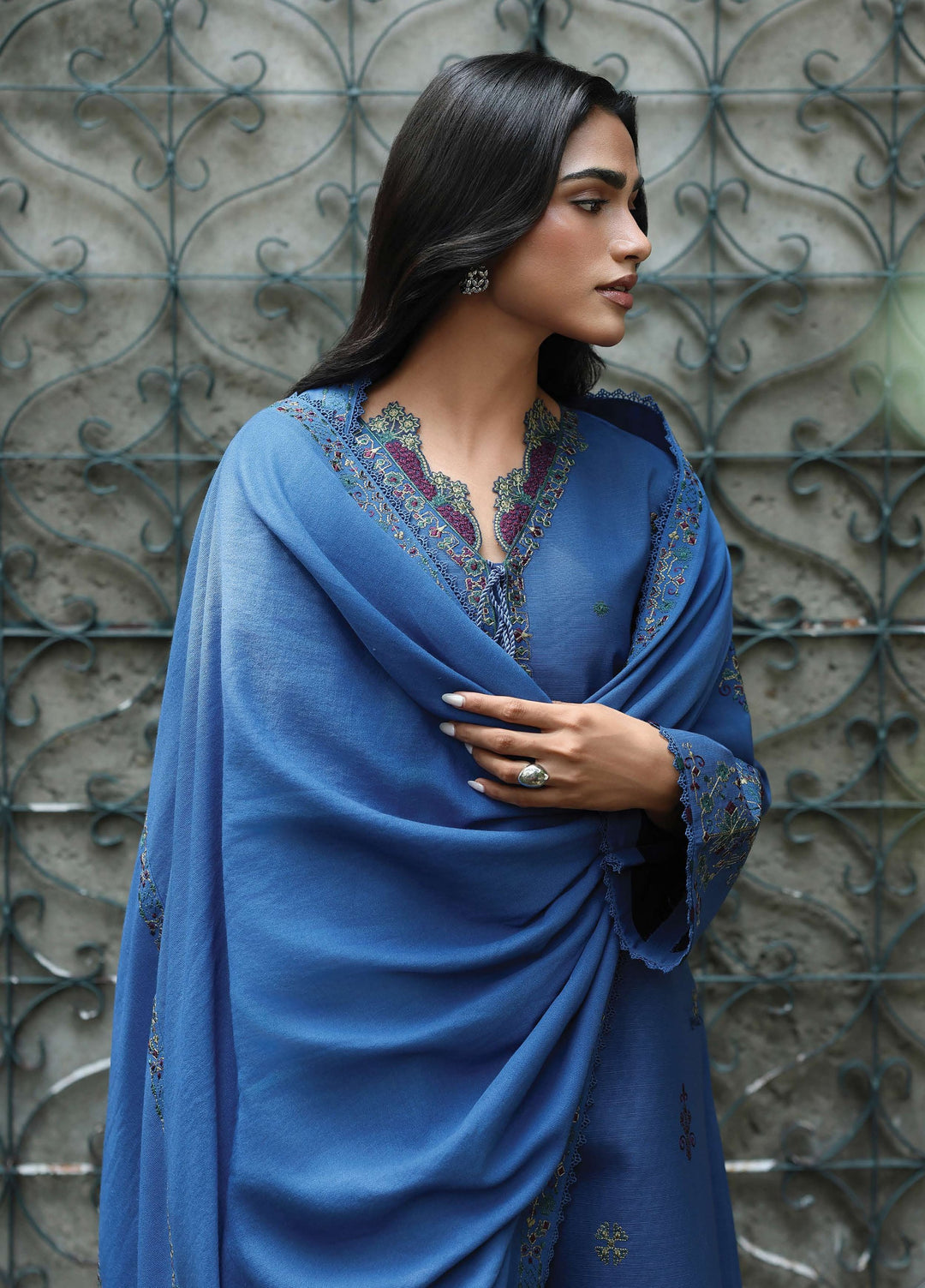 The Heirloom by Seran Unstitched Embroidered Khaddar 3 Piece Suit SN26UTH Avelis D-08 - Casual Collection