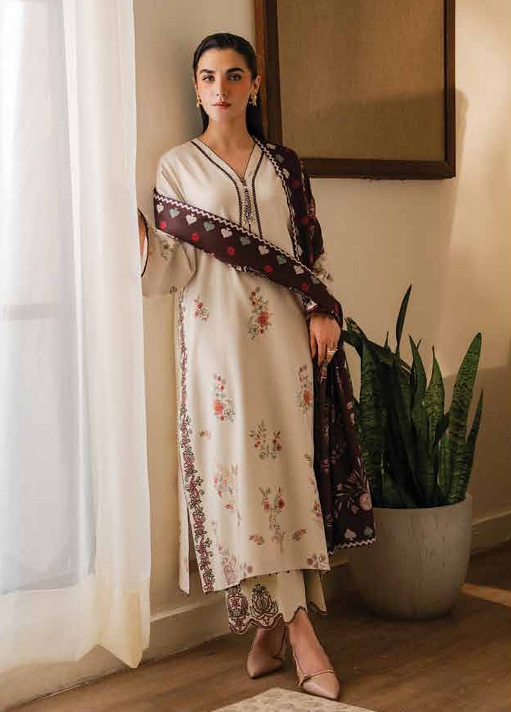 Bellini by Seran Unstitched Printed Viscose 3 Piece Suit SN26UBW EVARA D-08 - Winter Collection
