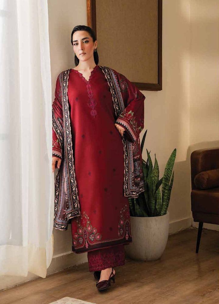 Bellini by Seran Unstitched Printed Khaddar 3 Piece Suit SN26UBW Varelle D-12 - Winter Collection