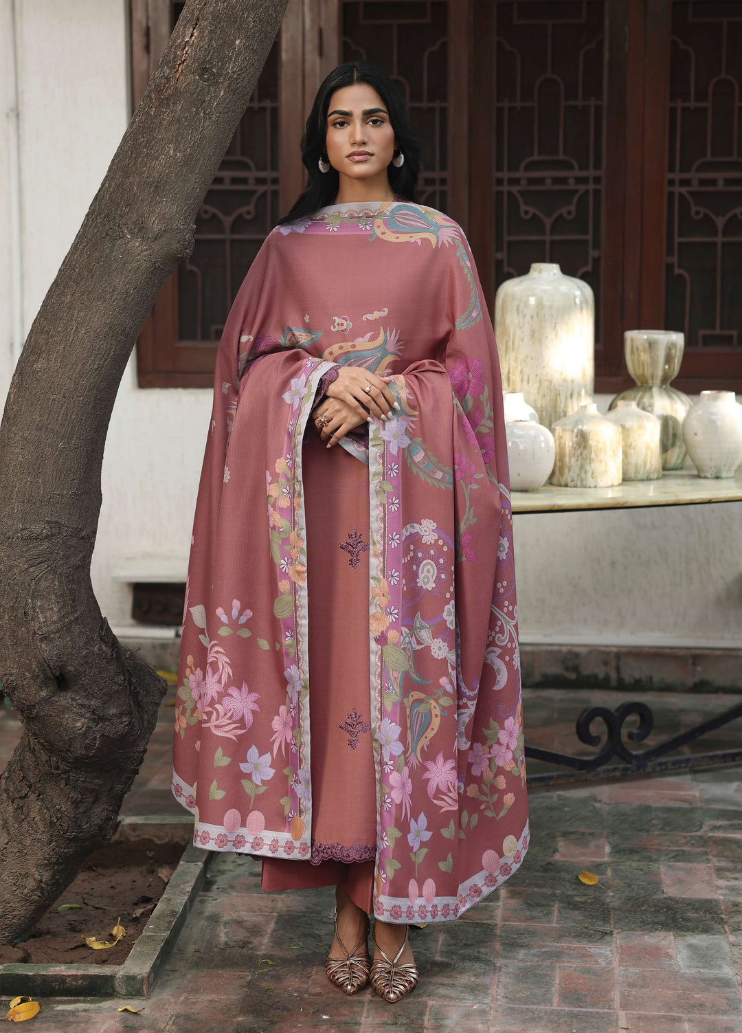 The Heirloom by Seran Unstitched Embroidered Khaddar 3 Piece Suit SN26UTH Rielle D-09 - Casual Collection