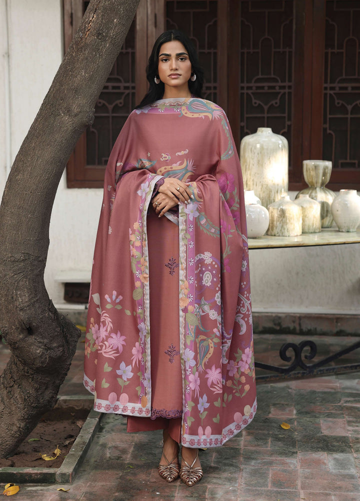 The Heirloom by Seran Unstitched Embroidered Khaddar 3 Piece Suit SN26UTH Rielle D-09 - Casual Collection