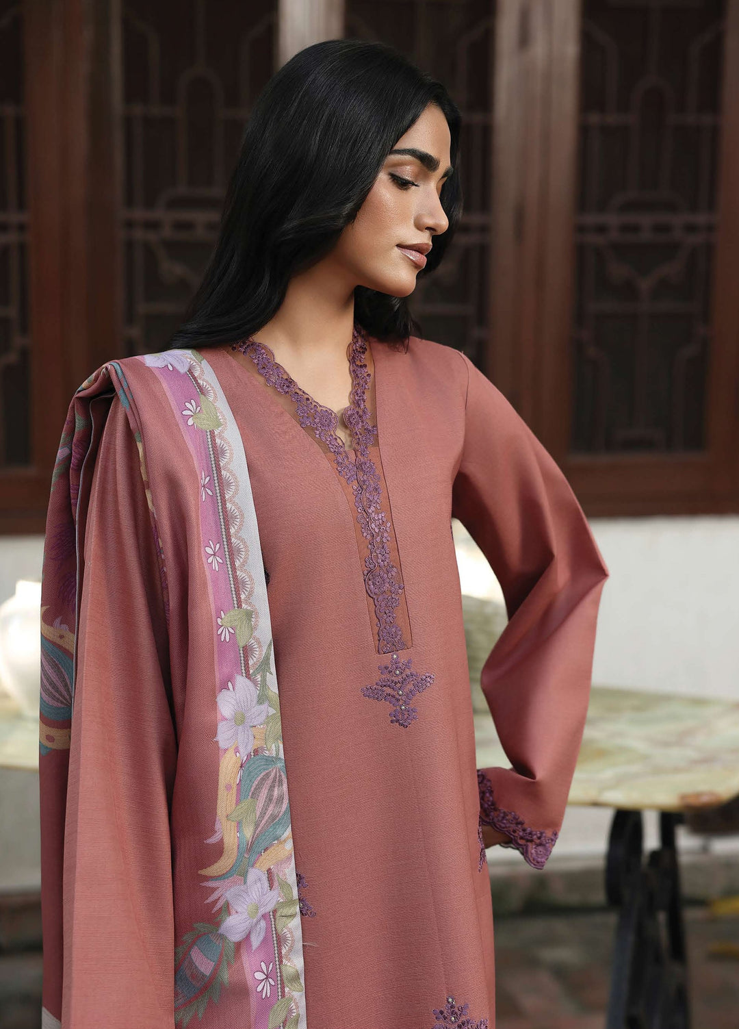 The Heirloom by Seran Unstitched Embroidered Khaddar 3 Piece Suit SN26UTH Rielle D-09 - Casual Collection