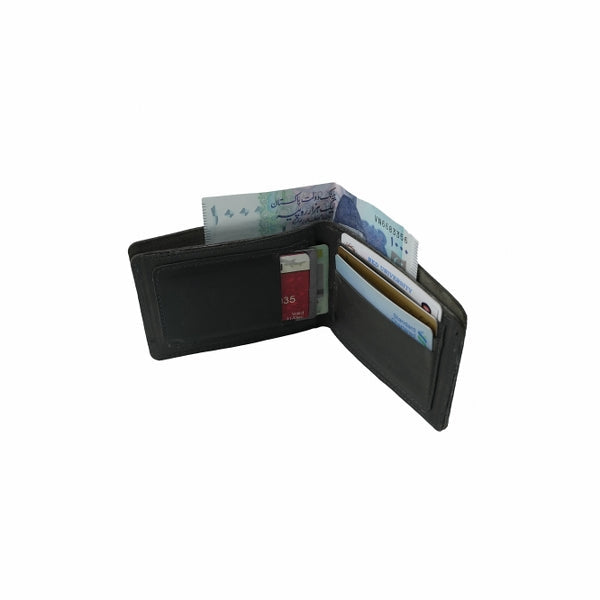 Vintage by Jild Mens Genuine Vintage Leather Wallet-CHARCOAL BLACK S3 - Wallets Collection