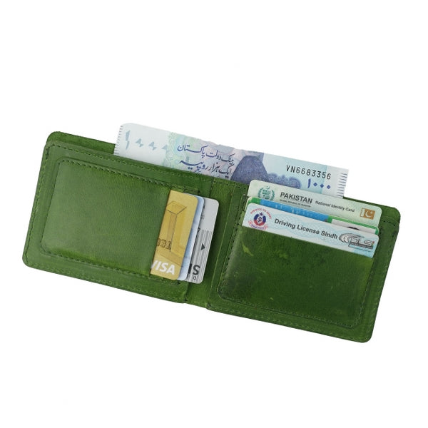 Vintage by Jild Mens Genuine Vintage Leather Wallet-OLIVE GREEN S3 - Wallets Collection