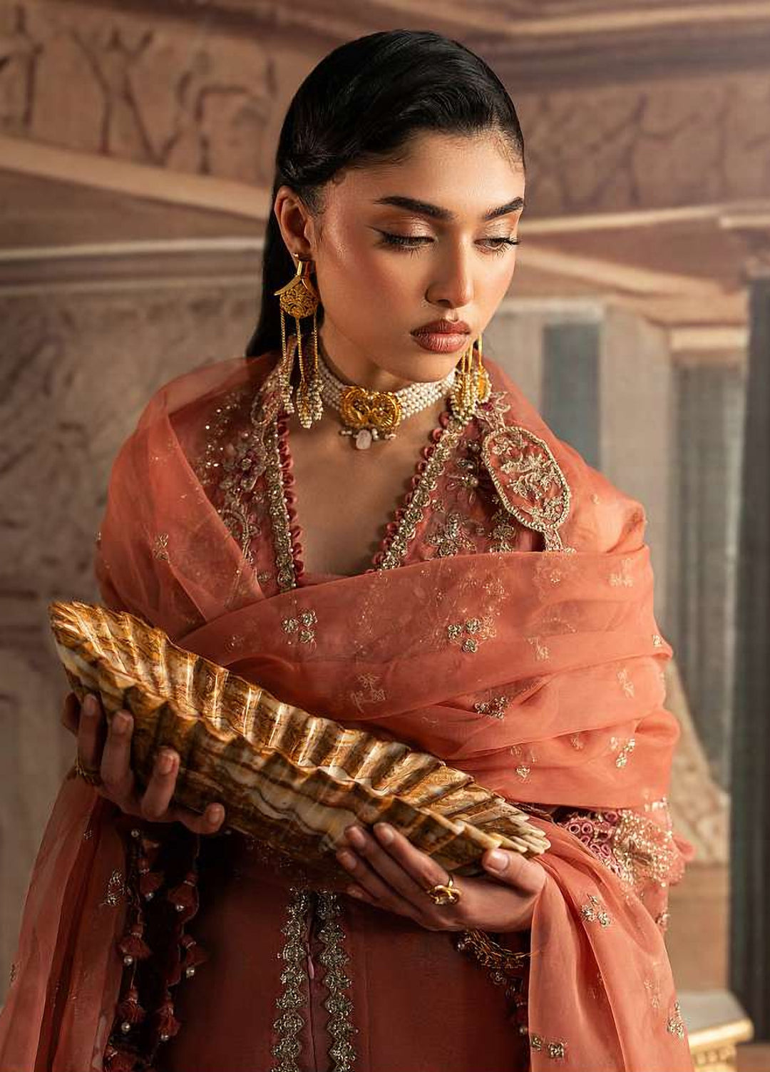Royal Lumiere by Sadaf Fawad Unstitched Embroidered Organza 3 Piece Suit LALEH NOOR - Festive Collection