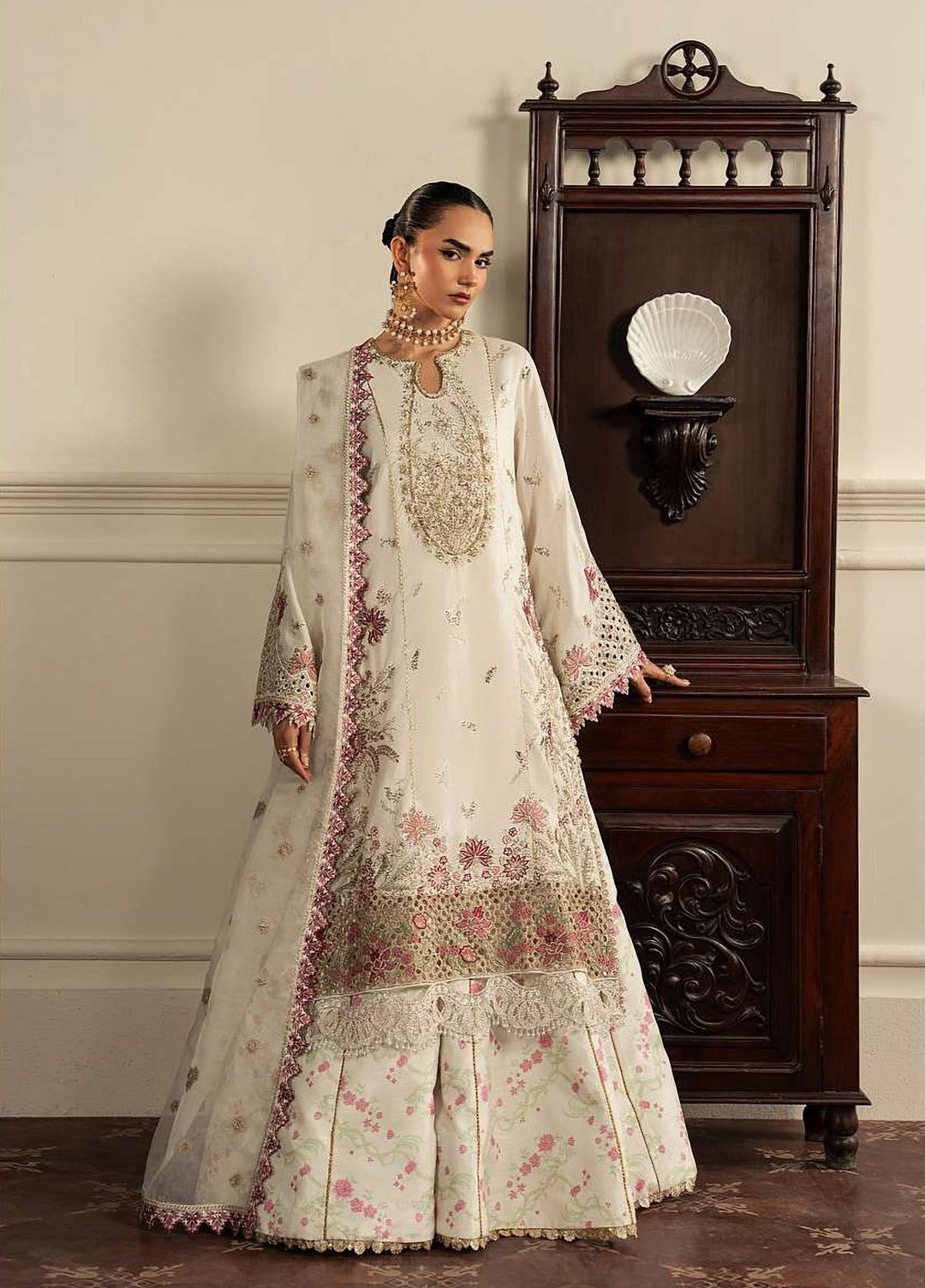 Royal Lumiere by Sadaf Fawad Unstitched Embroidered Raw Silk 3 Piece Suit NOHOR - Festive Collection