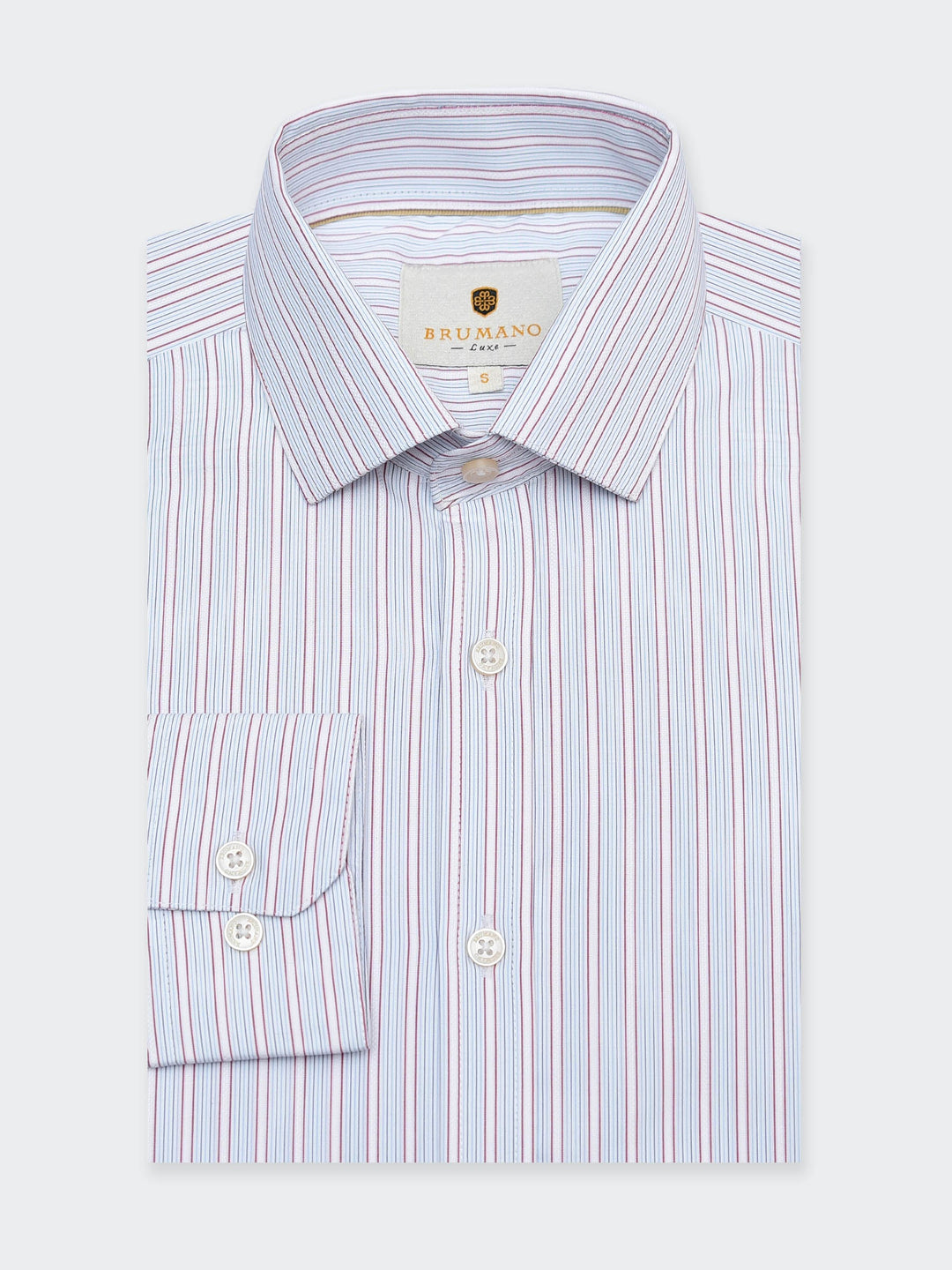 Brumano Mens RTW Solids Cotton Shirt Sky Blue Structured Western Collection
