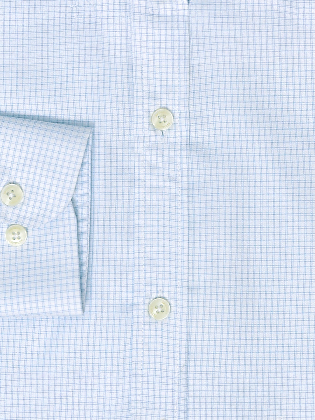 Brumano Ready To Wear Shirts Men 1 Piece Cotton Sky Blue Gingham Button Down Shirt Luxe 0-32-025-1133 - Summer Collection