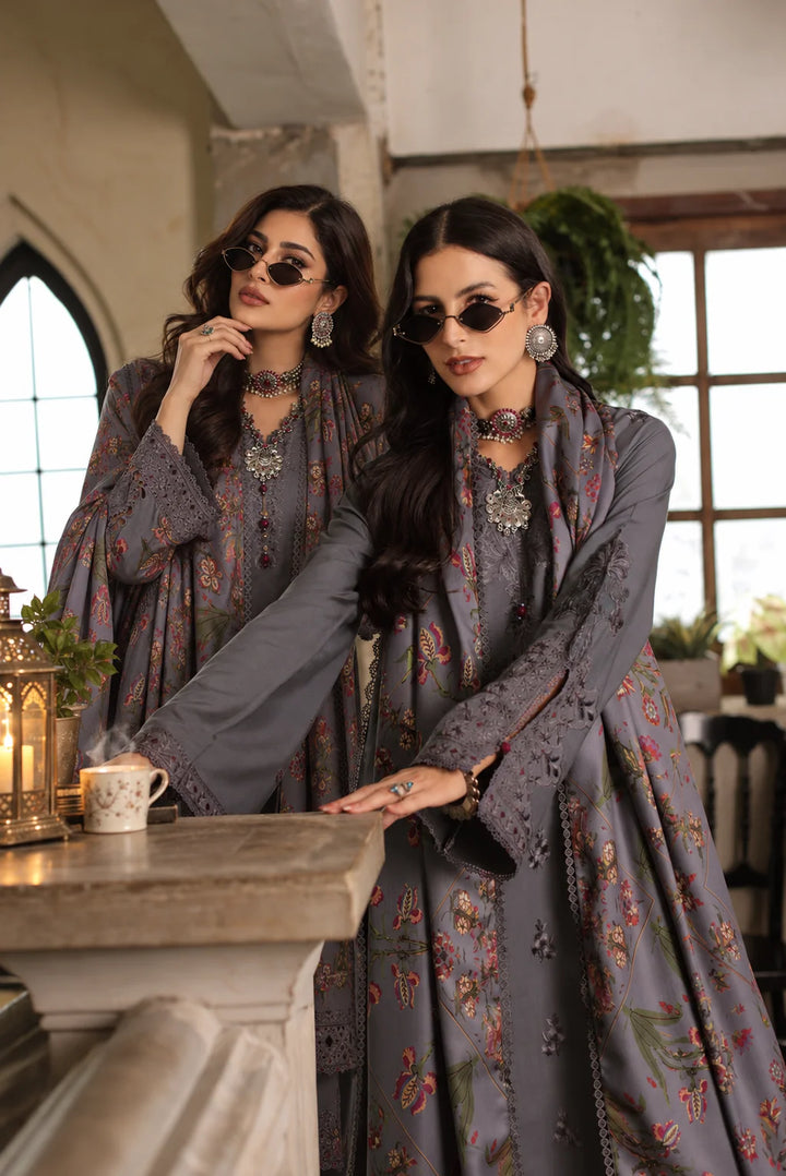 Noor by Saadia Asad Unstitched Embroidered Linen 3 Piece Suit SA26UNL D4 A - Winter Collection