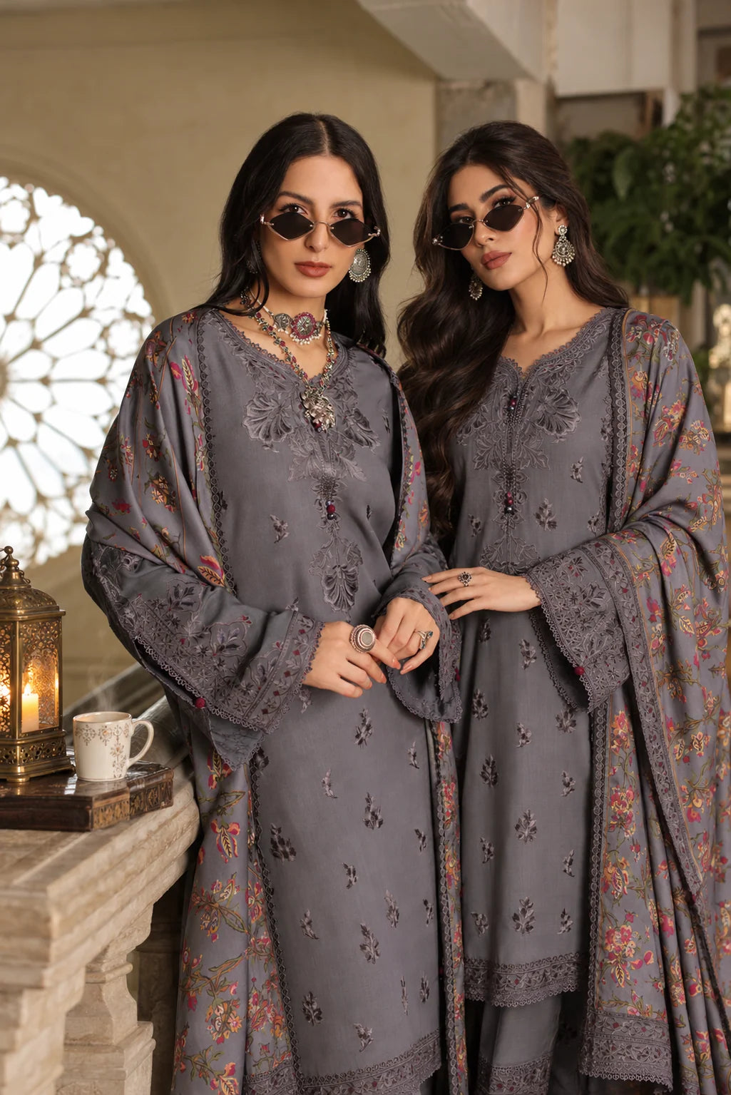 Noor by Saadia Asad Unstitched Embroidered Linen 3 Piece Suit SA26UNL D4 A - Winter Collection