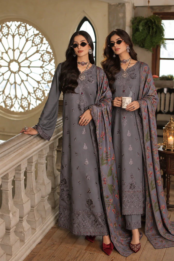 Noor by Saadia Asad Unstitched Embroidered Linen 3 Piece Suit SA26UNL D4 A - Winter Collection
