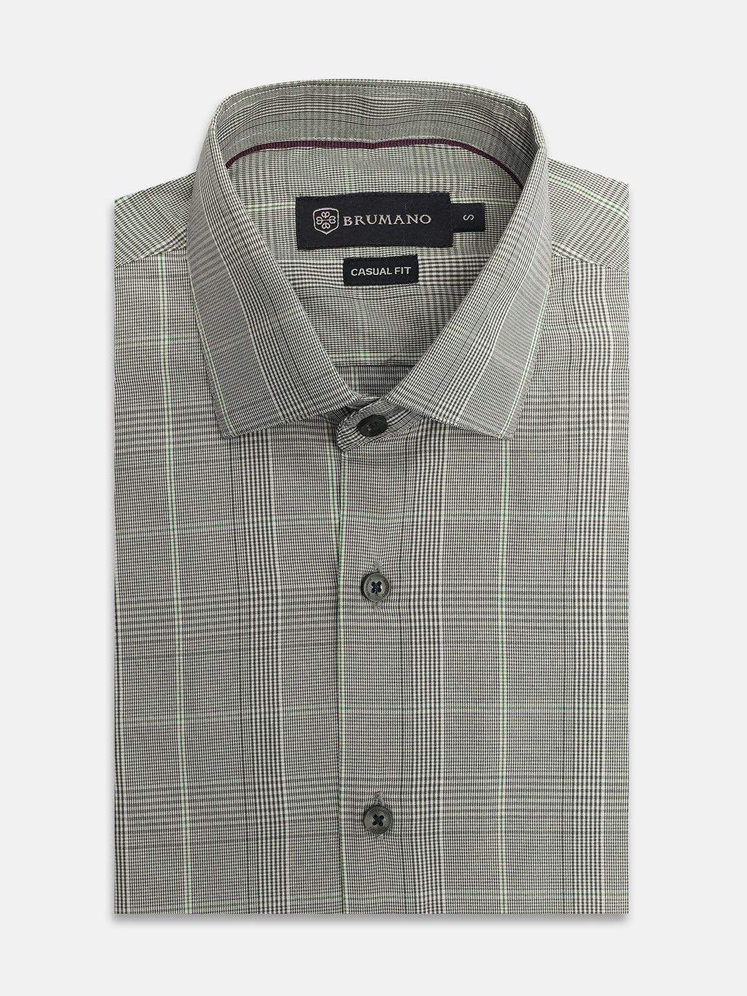 Brumano Mens RTW Solids Cotton Shirt Smokey Taupe Brown Casual Collection