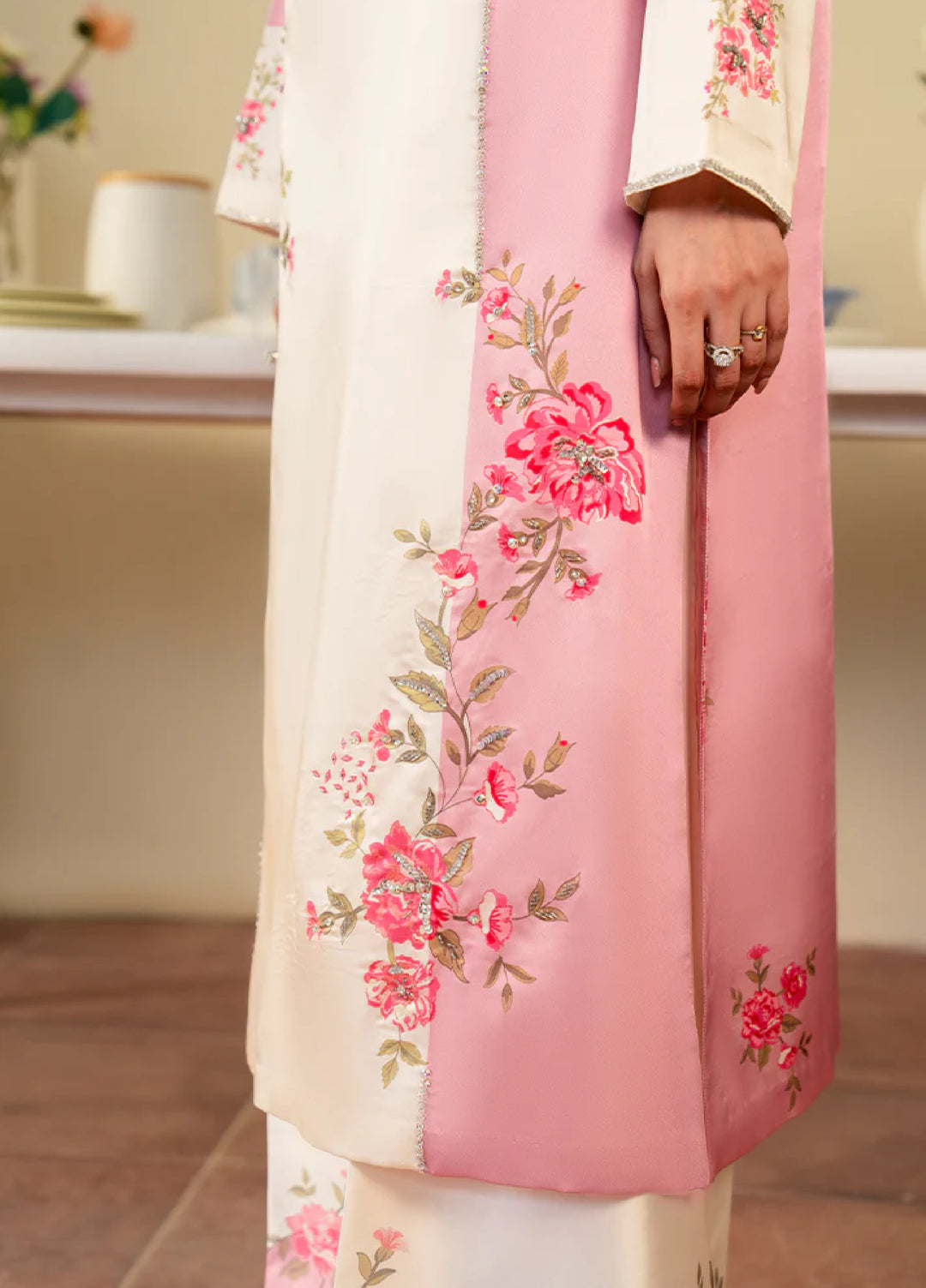 Celeste by Imrozia Pret Hand work Shamooz Silk 3 Piece SP-107 Solara