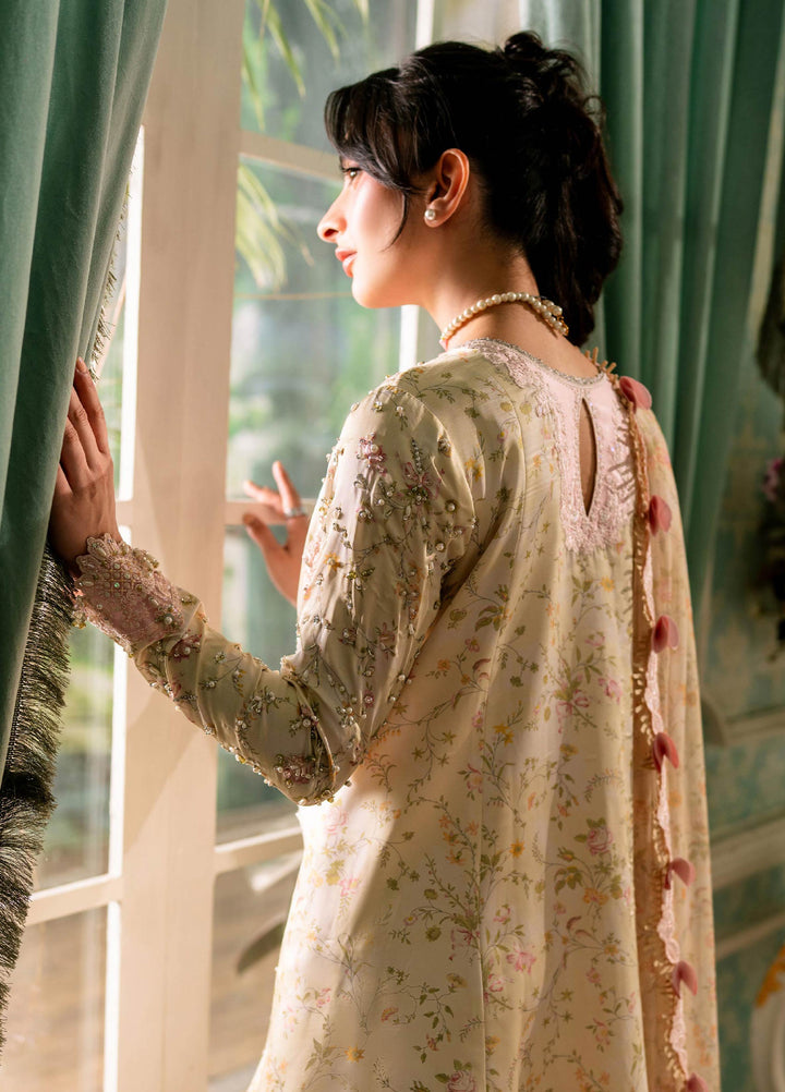 Luxe by Qalamkar Unstitched Embroidered Charmeuse Silk 3 Piece Suit QLK26UL Solene QSL-03 - Festive Collection