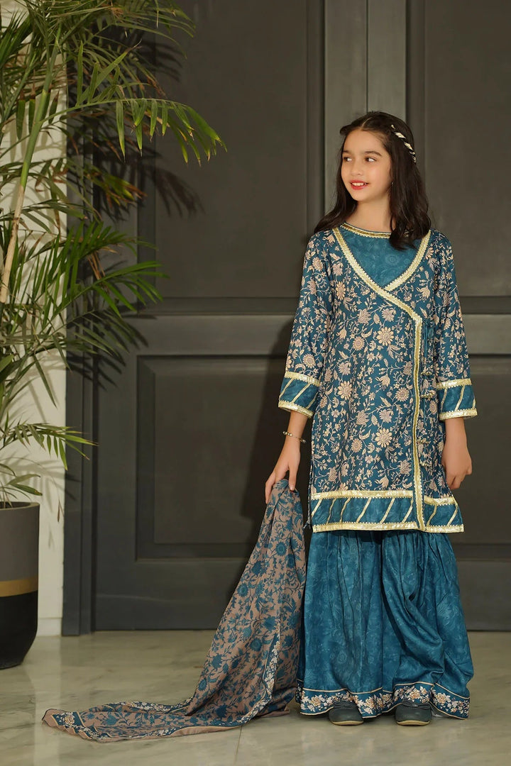 Ochre RTW Printed Girls 3 Piece Herringbone  COR-116 - Summer Collection