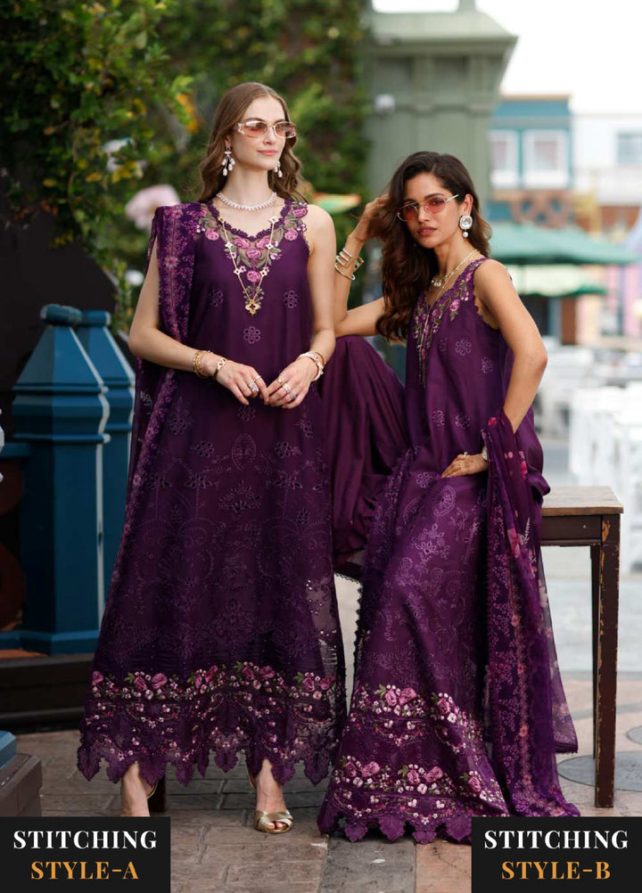 Noor Luxe by Saadia Asad Unstitched Chikankari Embroidered Lawn 3 Piece Suit SA26UNL D-7 VELOURA - Summer Collection