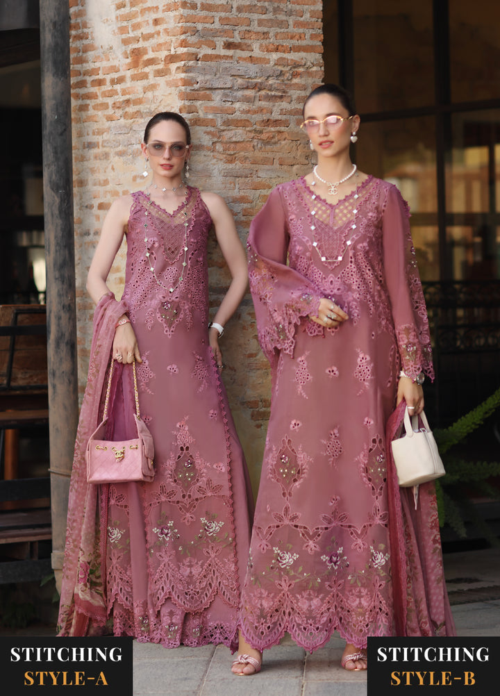 Noor by Saadia Asad Unstitched Embroidered Laserkari Lawn 3 Piece Suit SA26ULNL D1 - Lawn Collection