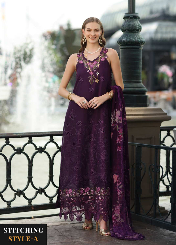 Noor Luxe by Saadia Asad Unstitched Chikankari Embroidered Lawn 3 Piece Suit SA26UNL D-7 VELOURA - Summer Collection