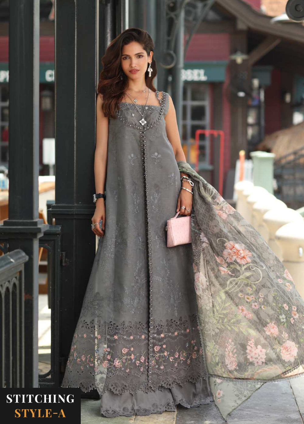 Noor Luxe by Saadia Asad Unstitched Chikankari Embroidered Lawn 3 Piece Suit SA26UNL D-9 SYLUNE - Summer Collection