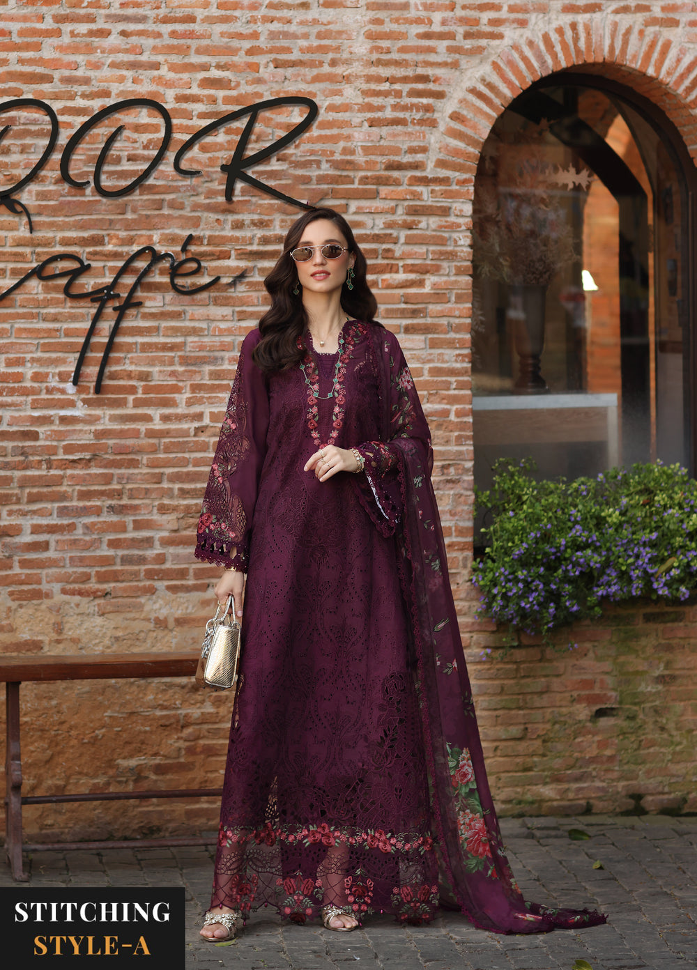 Noor by Saadia Asad Unstitched Embroidered Laserkari Lawn 3 Piece Suit SA26ULNL D10 - Lawn Collection