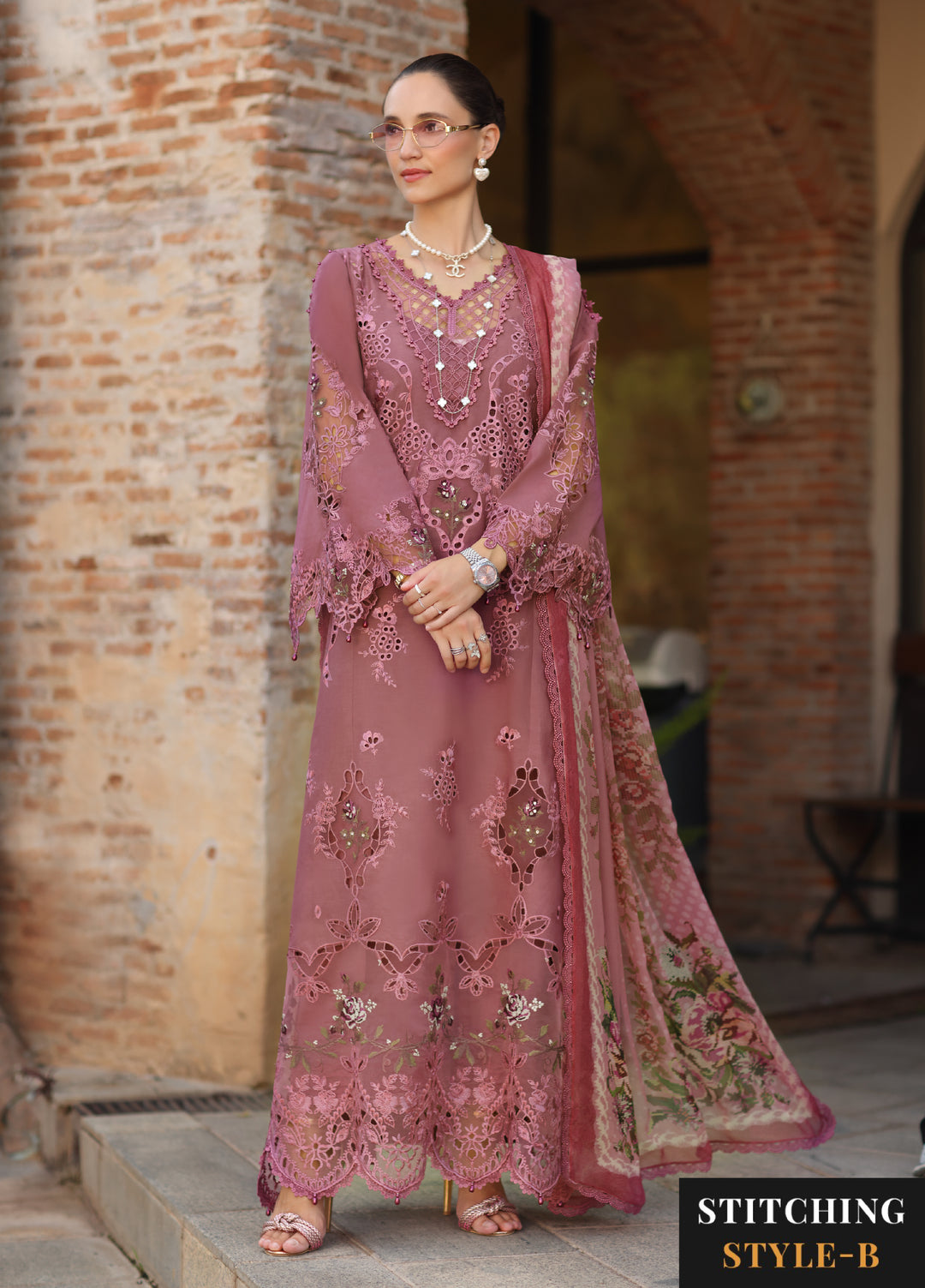 Noor by Saadia Asad Unstitched Embroidered Laserkari Lawn 3 Piece Suit SA26ULNL D1 - Lawn Collection