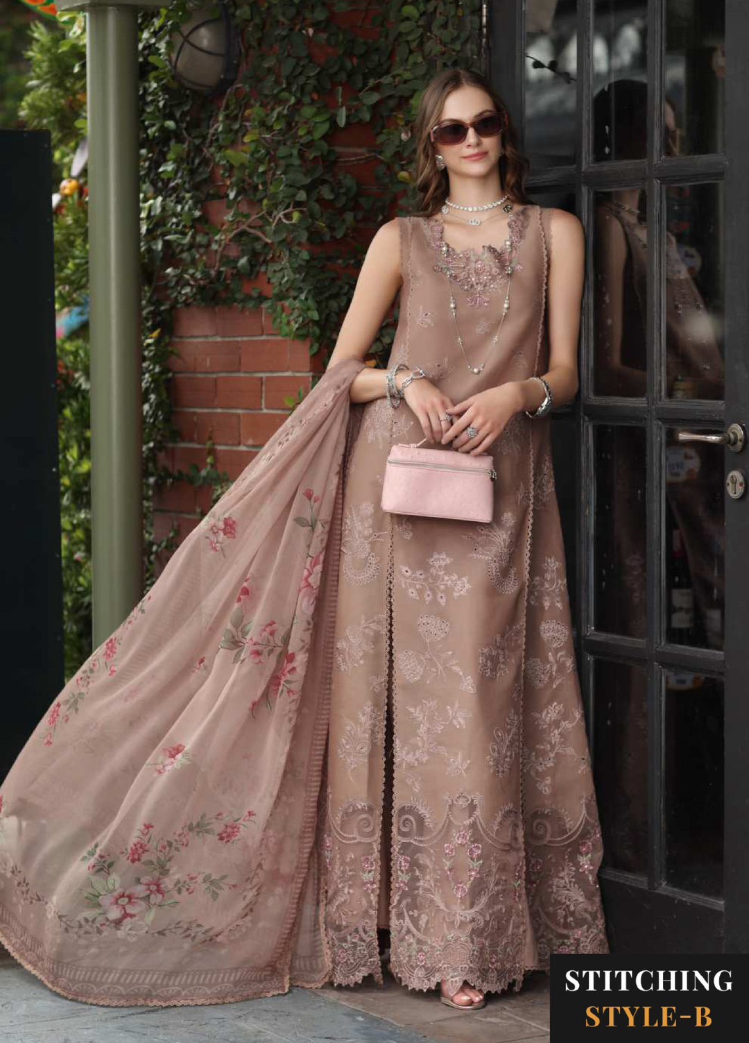 Noor Luxe by Saadia Asad Unstitched Chikankari Embroidered Lawn 3 Piece Suit SA26UNL D-12 MOIRELLE - Summer Collection