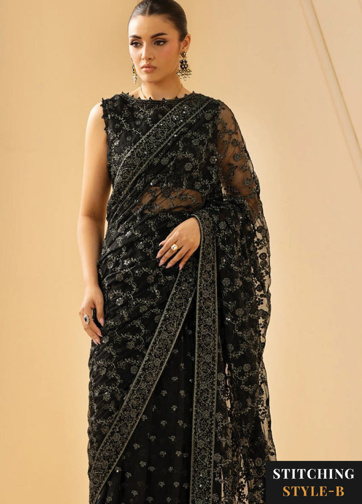 Riwayat by Zarif Unstitched Embroidered Net 3 Piece Suit ZR26URN ZRF-RC-03 QATIM - Festive Collection