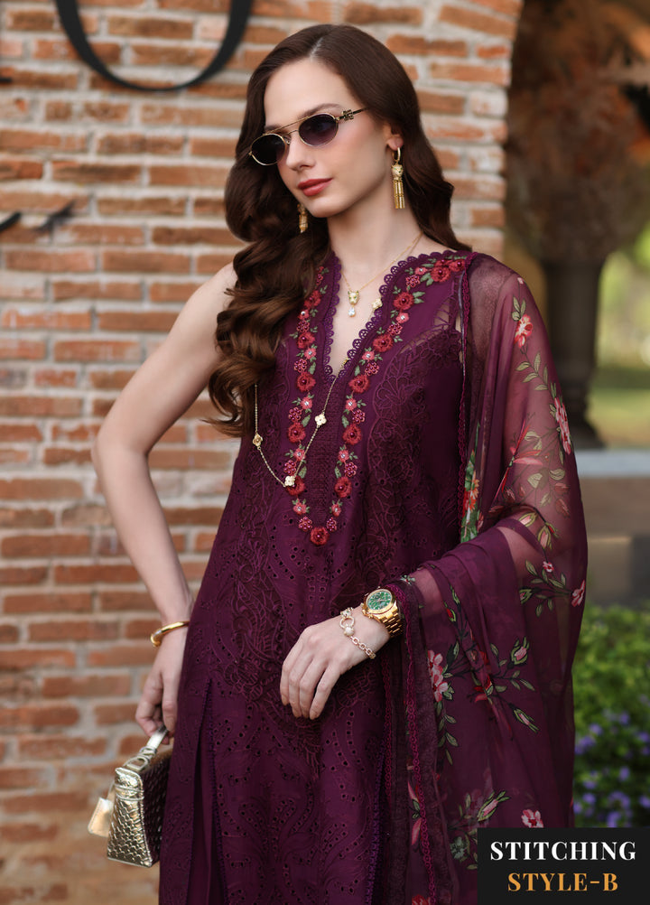 Noor by Saadia Asad Unstitched Embroidered Laserkari Lawn 3 Piece Suit SA26ULNL D10 - Lawn Collection