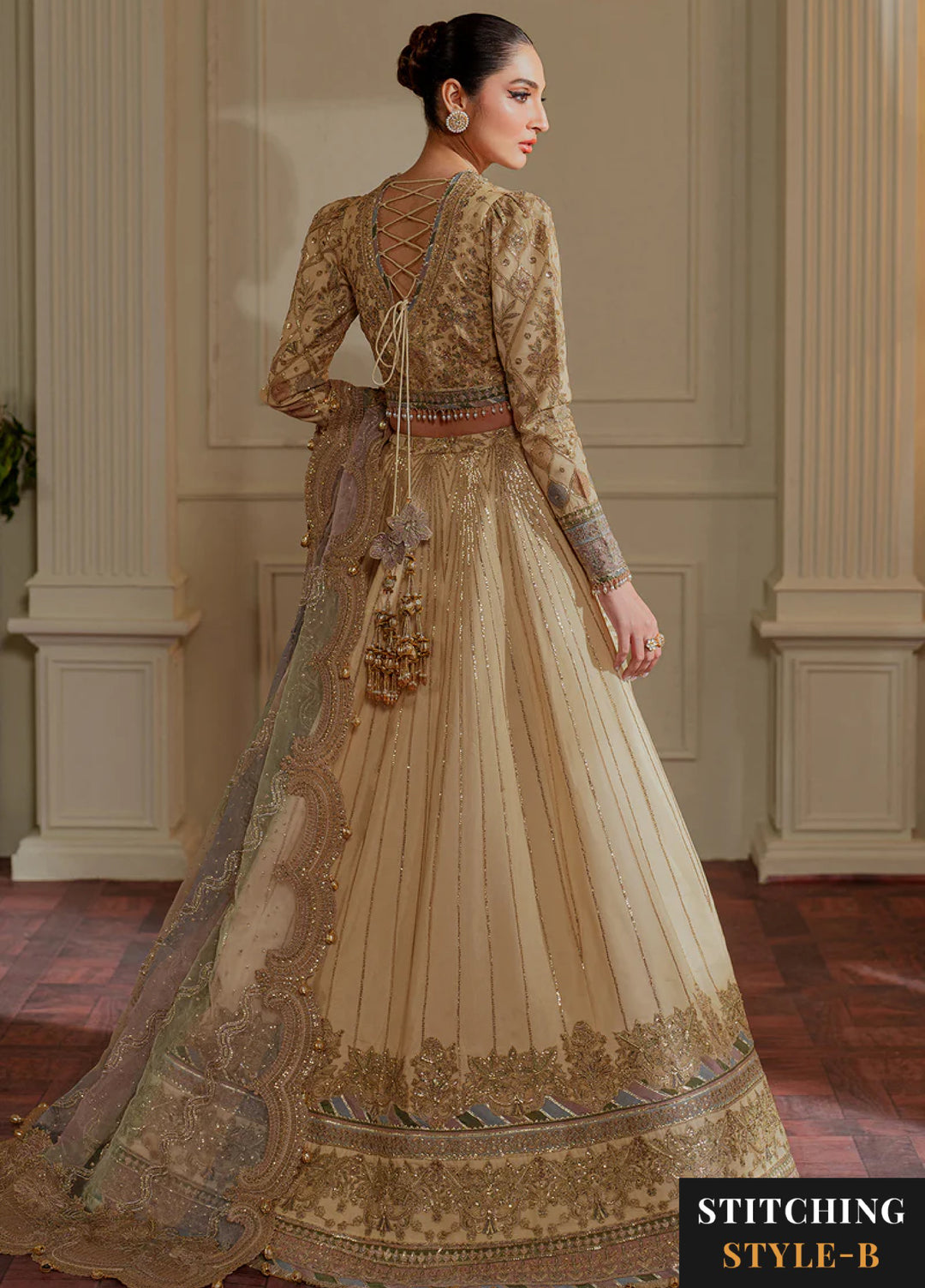 Chantelle by Baroque Unstitched Embroidered Net 3 Piece Suit BQ26UCF V13-D06 - Festive Collection