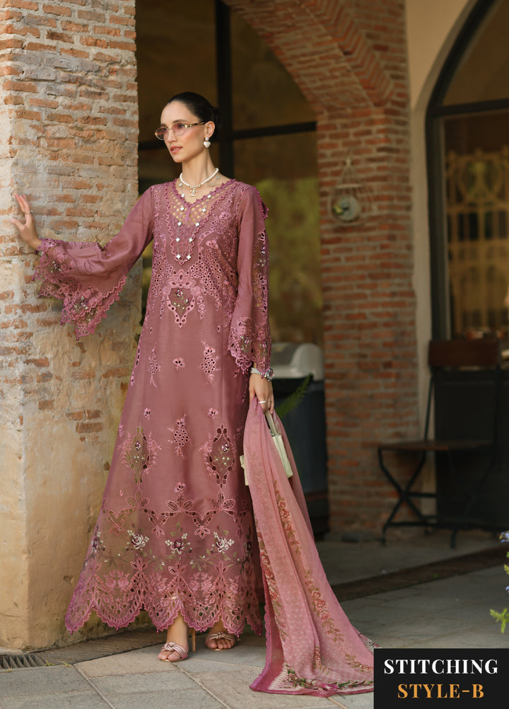 Noor by Saadia Asad Unstitched Embroidered Laserkari Lawn 3 Piece Suit SA26ULNL D1 - Lawn Collection