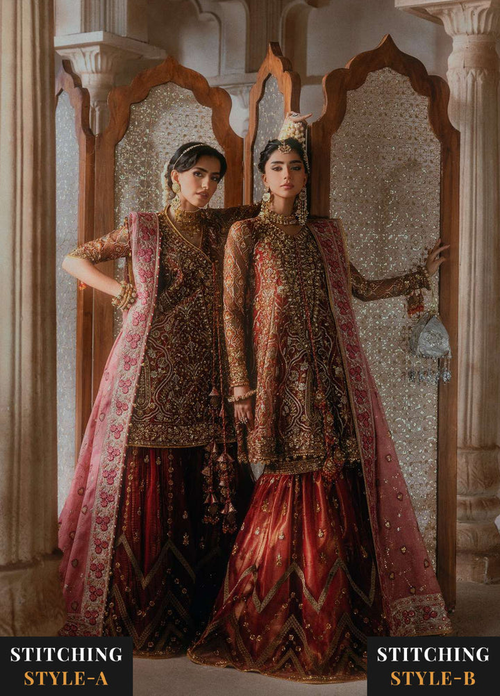 Aik Atelier Unstitched Embroidered Organza 3 Piece Suit AIK26UAAW B2603 - Wedding Collection