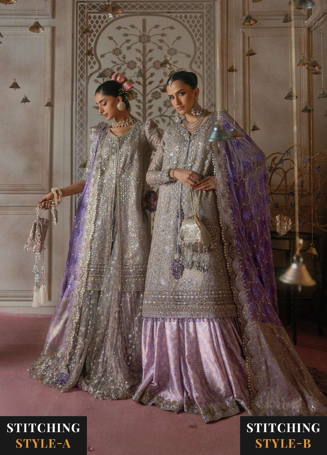 Aik Atelier Unstitched Embroidered Khaadi Net 3 Piece Suit AIK26UAAW B2609 - Wedding Collection
