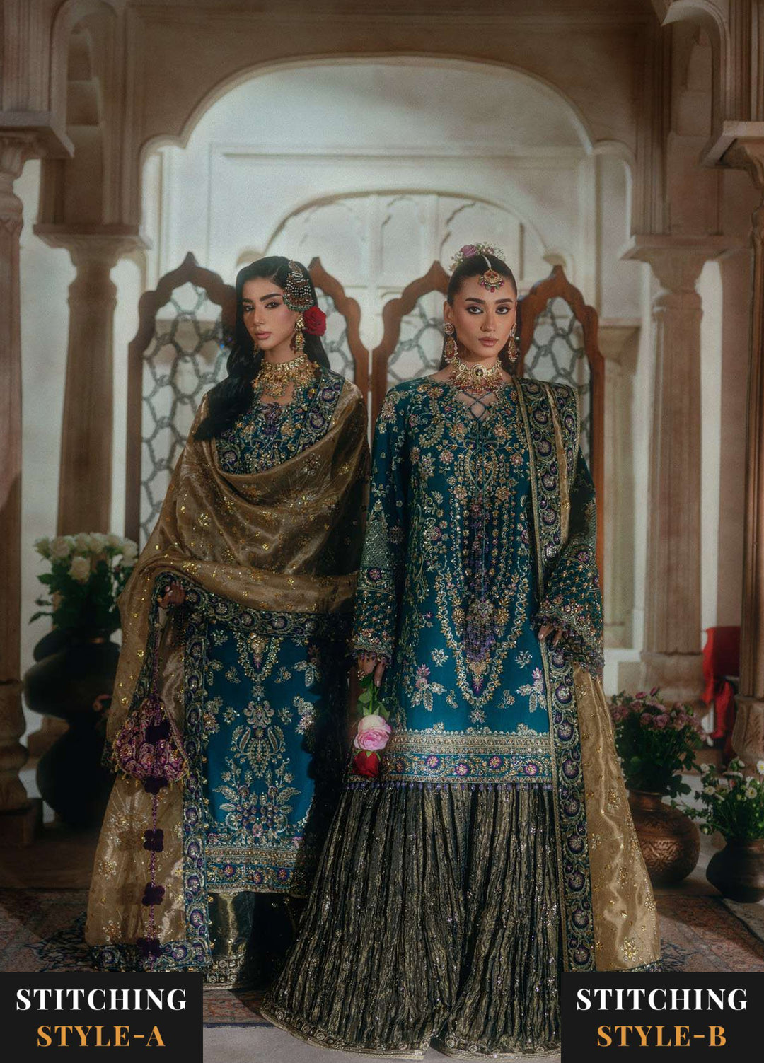 Aik Atelier Unstitched Embroidered Medium Silk 3 Piece Suit AIK26UAAW B2607 - Wedding Collection