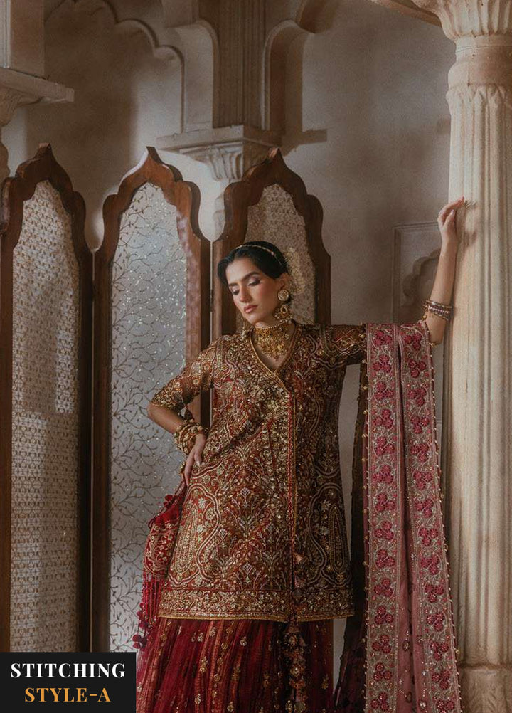 Aik Atelier Unstitched Embroidered Organza 3 Piece Suit AIK26UAAW B2603 - Wedding Collection