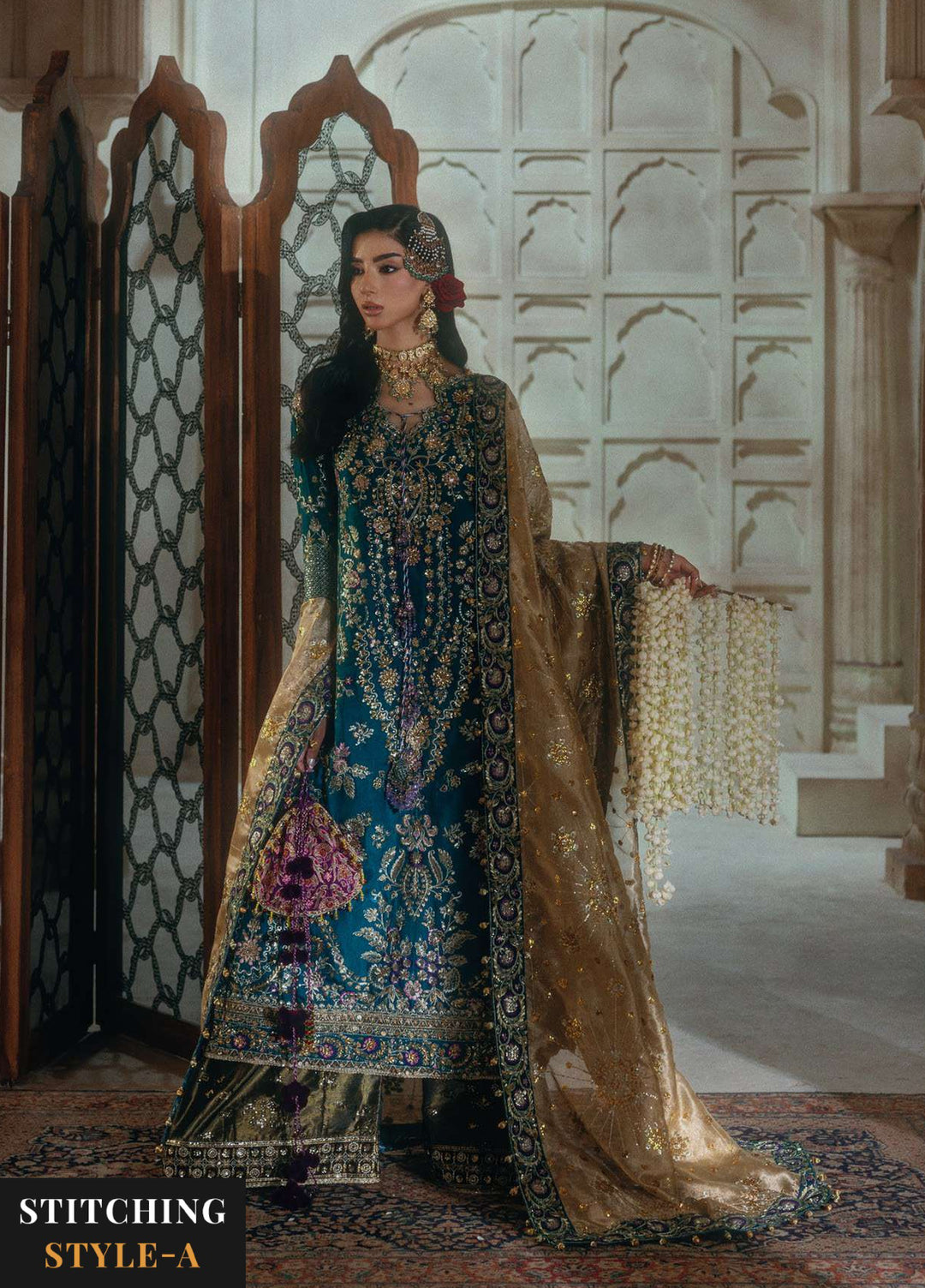 Aik Atelier Unstitched Embroidered Medium Silk 3 Piece Suit AIK26UAAW B2607 - Wedding Collection