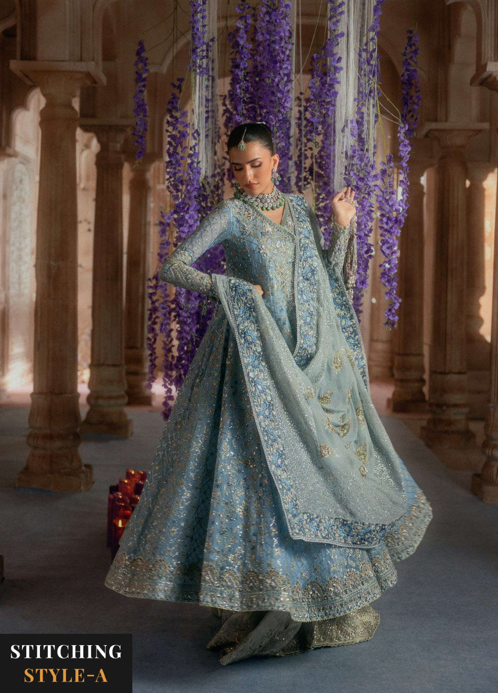 Aik Atelier Unstitched Embroidered Chiffon 3 Piece Suit AIK26UAAW B2608 - Wedding Collection