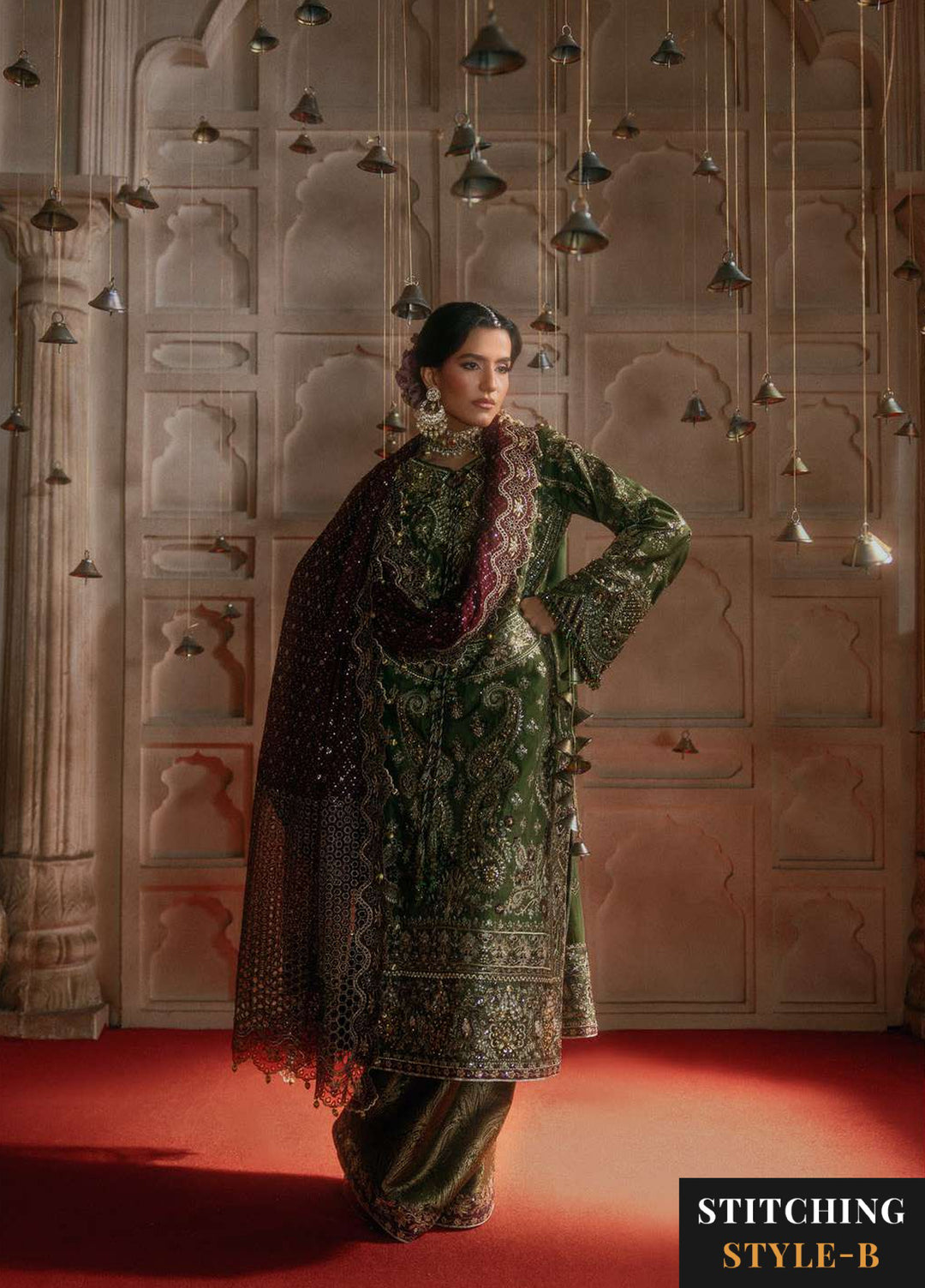 Aik Atelier Unstitched Embroidered Medium Silk 3 Piece Suit AIK26UAAW B2605 - Wedding Collection