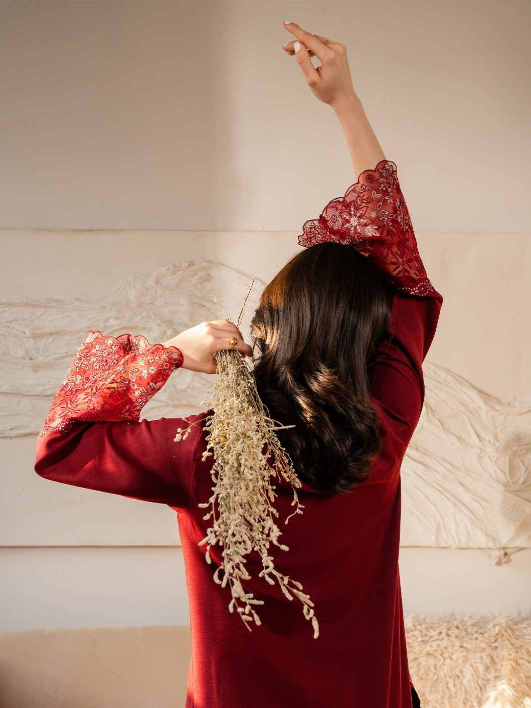 Izel Women Pret Embroidered Karandi 2 Piece Suit Sundust - Summer Collection