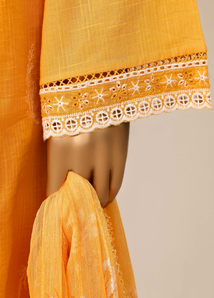 HZ Textiles RTW Chikankari Lawn 3 Piece Suit HZ26PCL SUNFLOWER SBE-3P-078 - Casual Collection