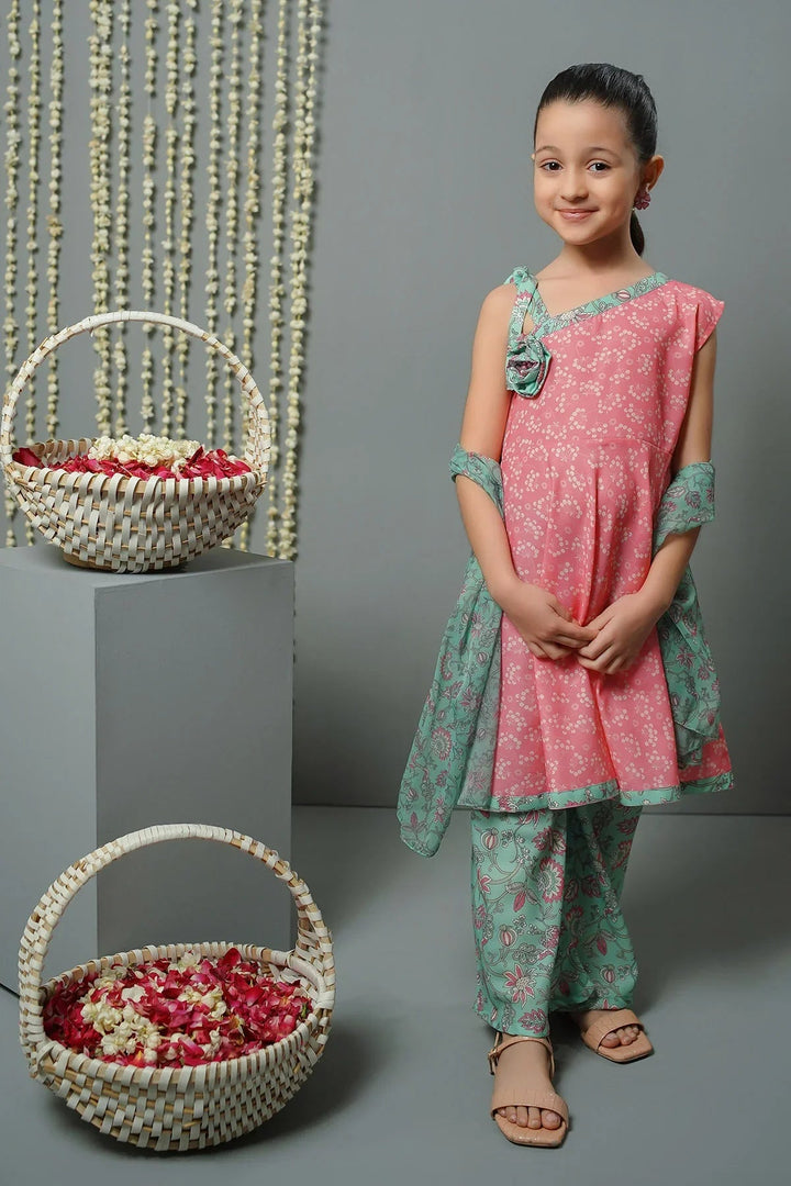 Ochre RTW Printed Girls 3 Piece Lawn  INDP-09 - Summer Collection