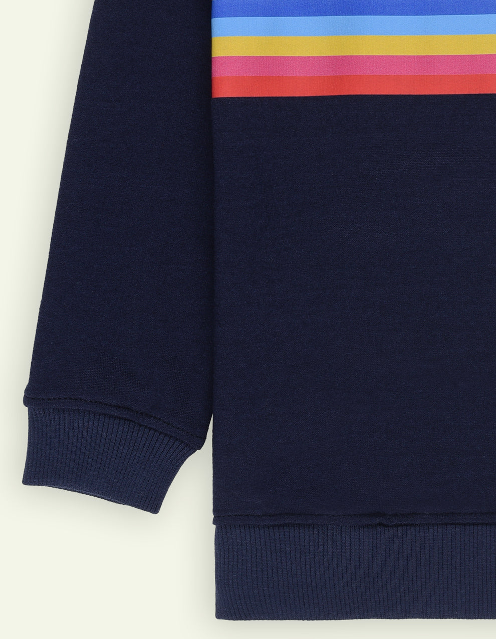 Ixample Kids Pret 1 Piece Printed Navy Fleece Multi Color Sweatshirt - Winter Collection