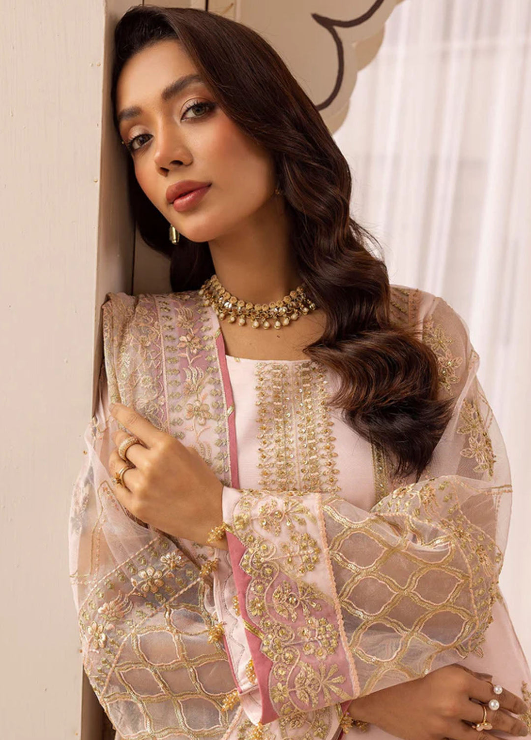 Tessa Studio Embroidered Net Suits Unstitched 4 Piece Dur e Fishan - Formals Collection