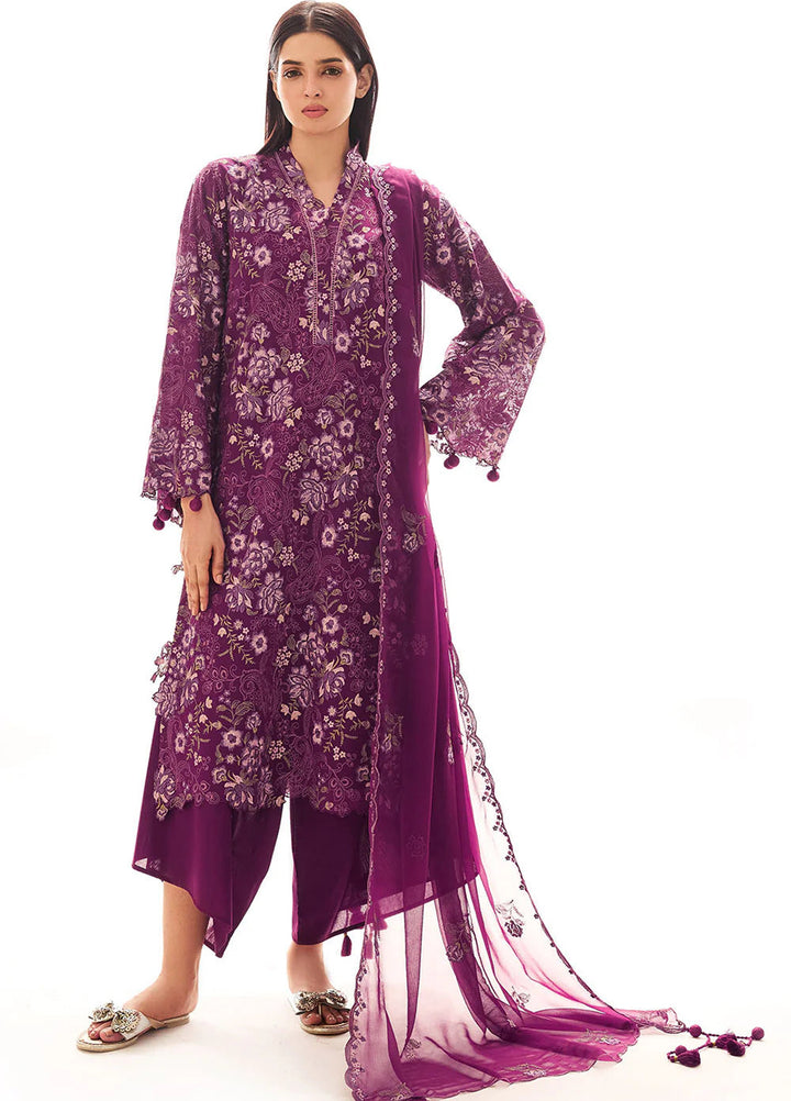 The Poetry of Luxury by Gul Ahmed Unstitched Embroidered Swiss Voile 3 Piece Suit GA26UPL LSV-62001 - Summer Collection