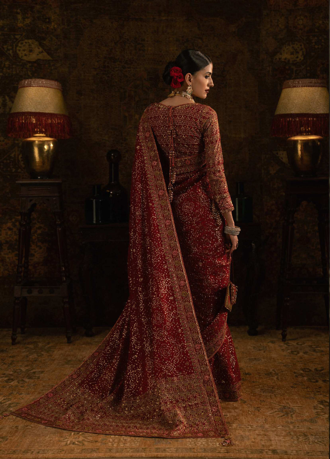 The Sari Edit by Aik Atelier Unstitched Silk Luxury Embroidered Saree AIK25SE Look-01 - Formals Collection