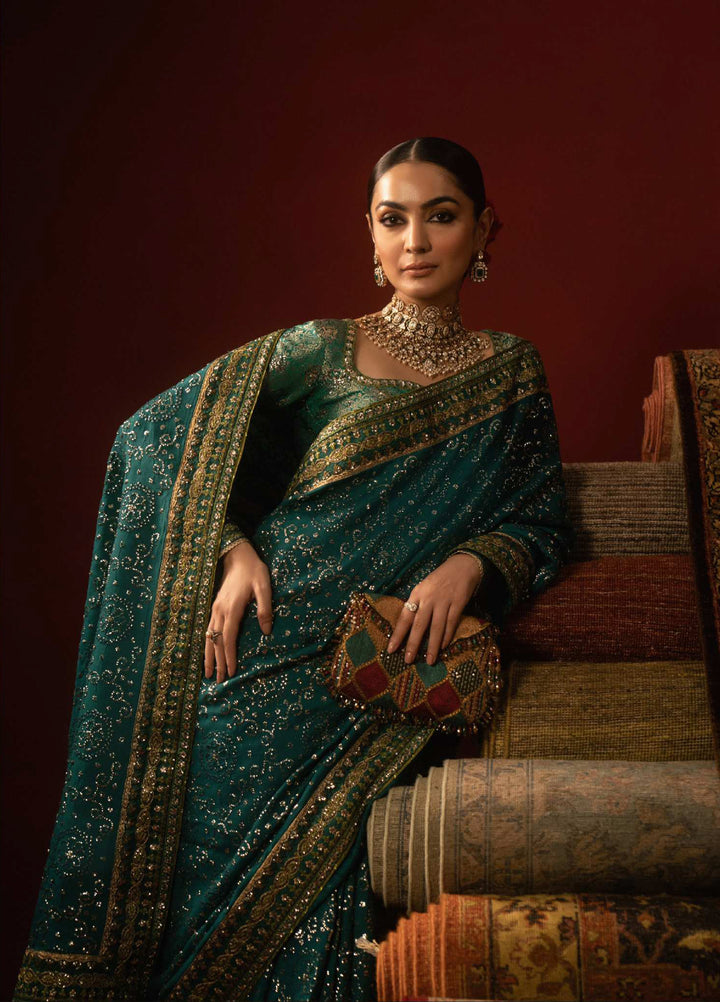 The Sari Edit by Aik Atelier Unstitched Silk Luxury Embroidered Saree AIK25SE Look-03 - Formals Collection