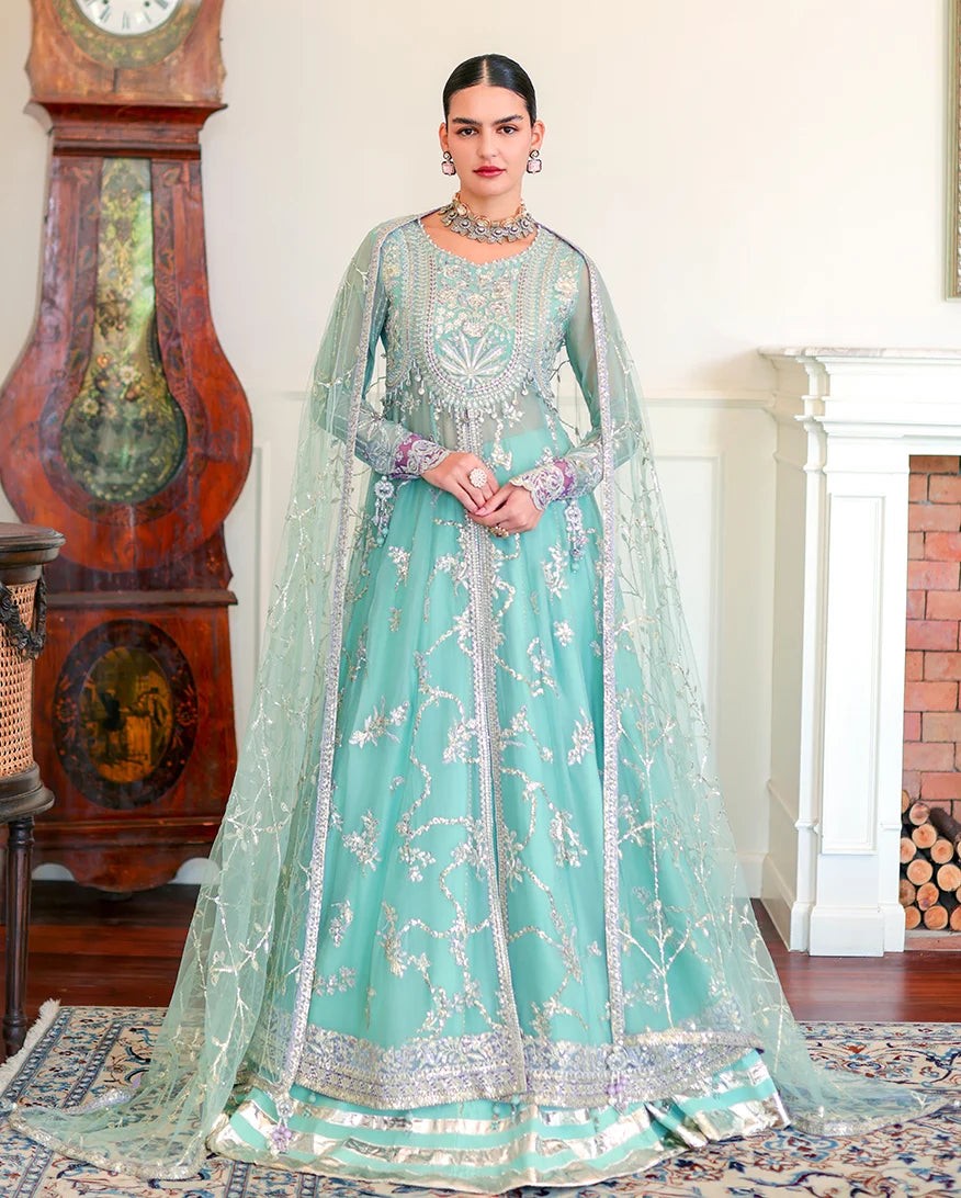 Whispers of Grace by Roheenaz Unstitched Embroidered Chiffon 3 Piece Suit RN26UWG Theodora RUNCH260205 - Wedding Collection