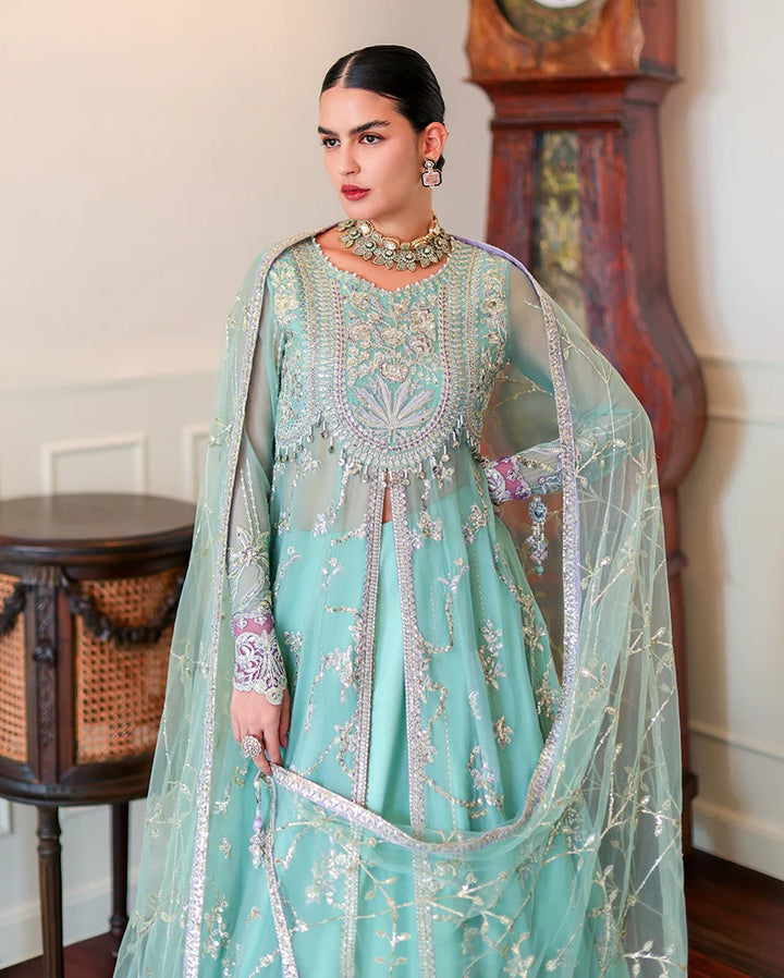 Whispers of Grace by Roheenaz Unstitched Embroidered Chiffon 3 Piece Suit RN26UWG Theodora RUNCH260205 - Wedding Collection