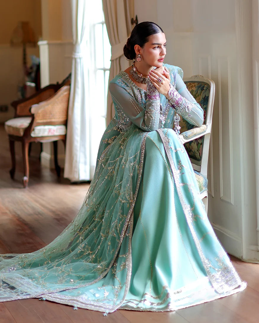 Whispers of Grace by Roheenaz Unstitched Embroidered Chiffon 3 Piece Suit RN26UWG Theodora RUNCH260205 - Wedding Collection