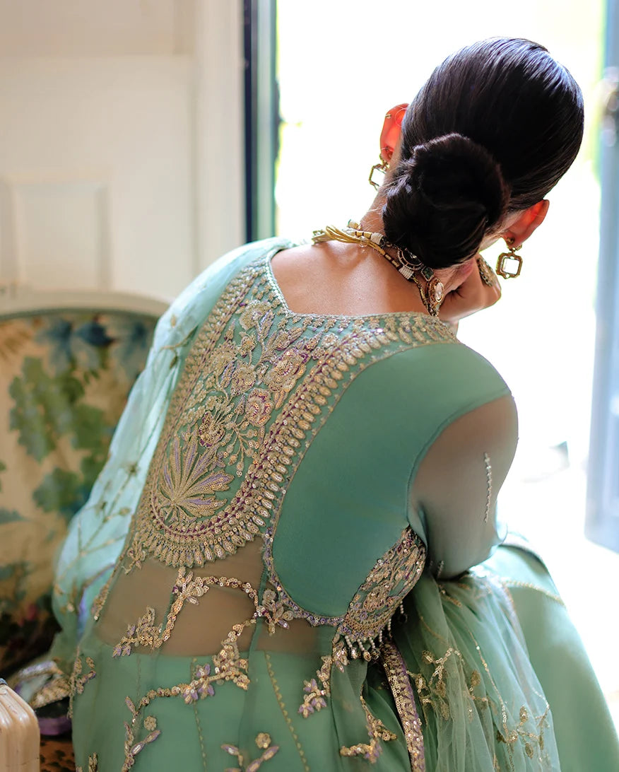 Whispers of Grace by Roheenaz Unstitched Embroidered Chiffon 3 Piece Suit RN26UWG Theodora RUNCH260205 - Wedding Collection